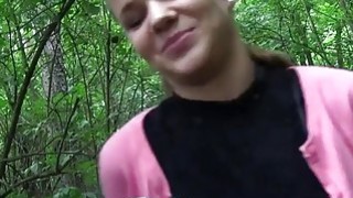 Amateur Euro cuttie sucks and fucks in public